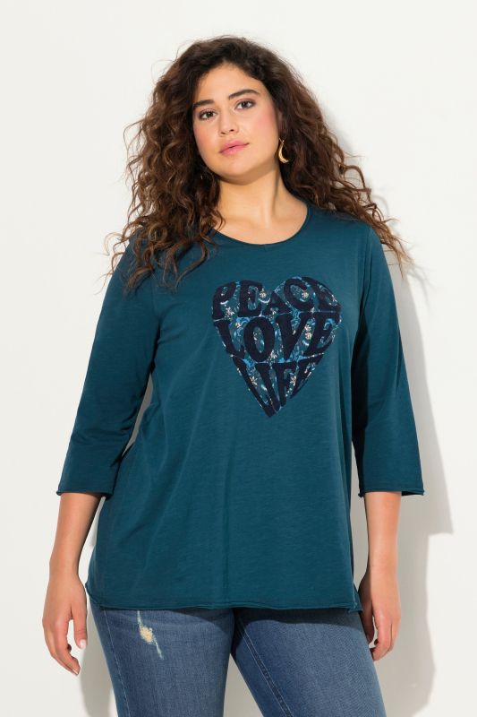 Peace Love Life 3/4 Sleeve Graphic Tee