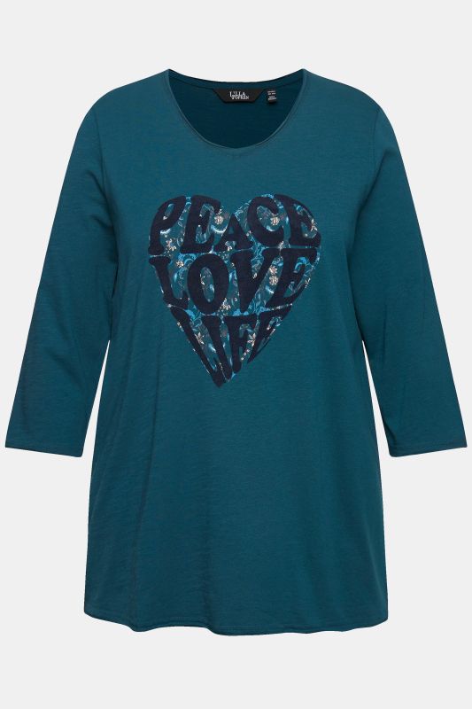 Peace Love Life 3/4 Sleeve Graphic Tee