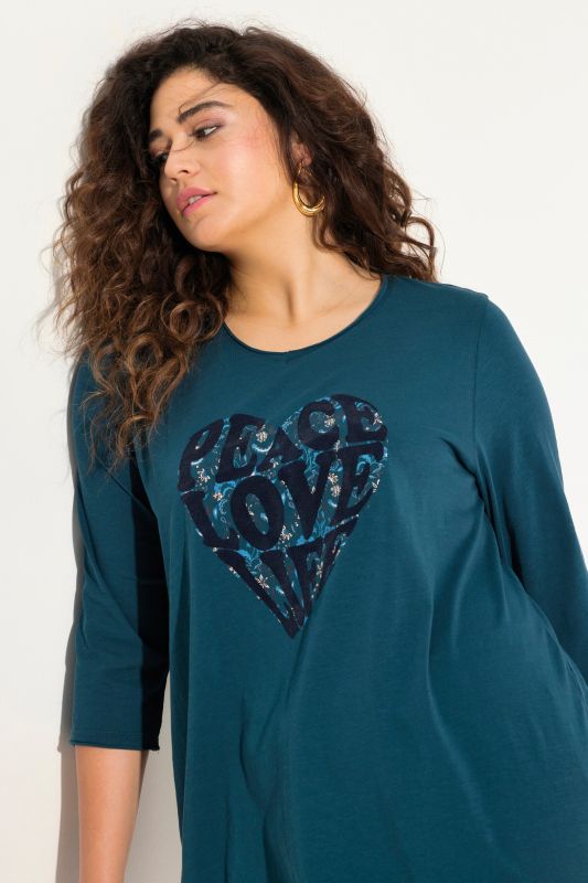 Peace Love Life 3/4 Sleeve Graphic Tee