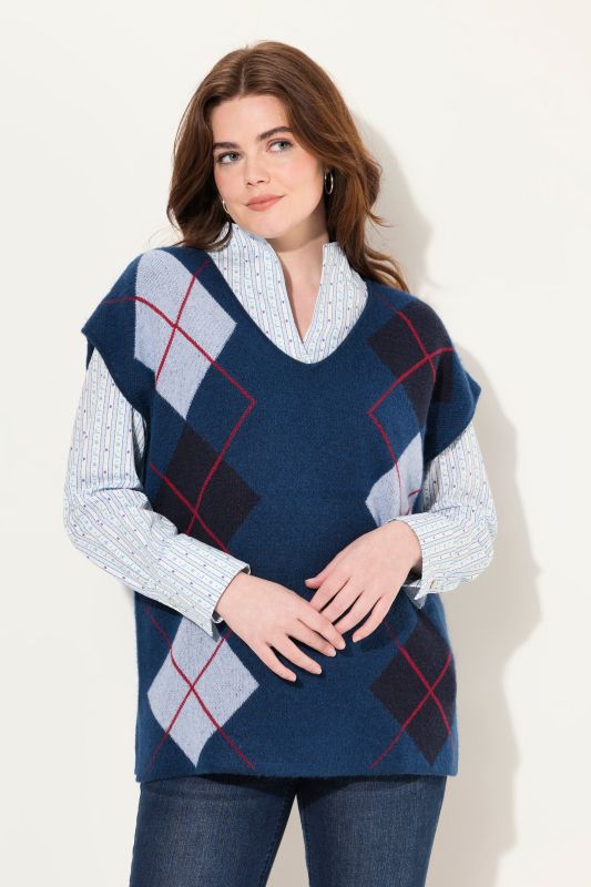 Argyle V-Neck Sweater Vest