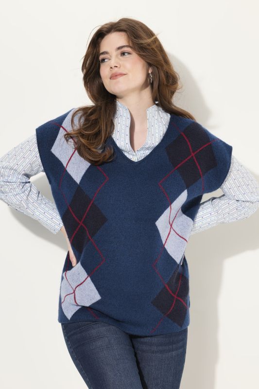 Argyle V-Neck Sweater Vest