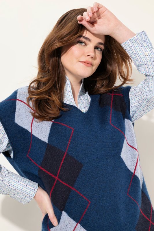 Argyle V-Neck Sweater Vest