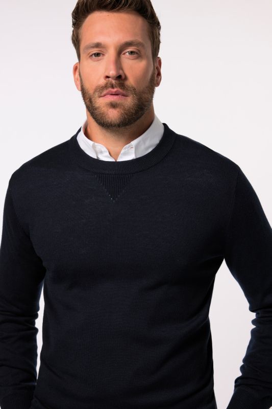 Пуловер с вълнена плетка