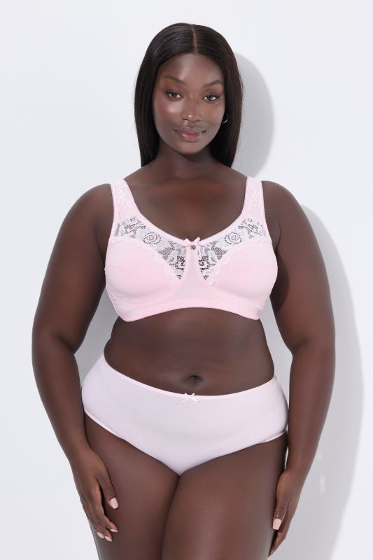 Lace Inset Wirefree Kelly Fit Support Bra