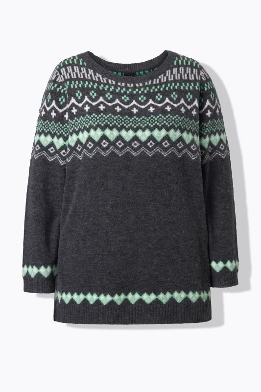 Norwegian Style Pastel Tone Long Sleeve Sweater