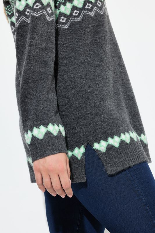Norwegian Style Pastel Tone Long Sleeve Sweater