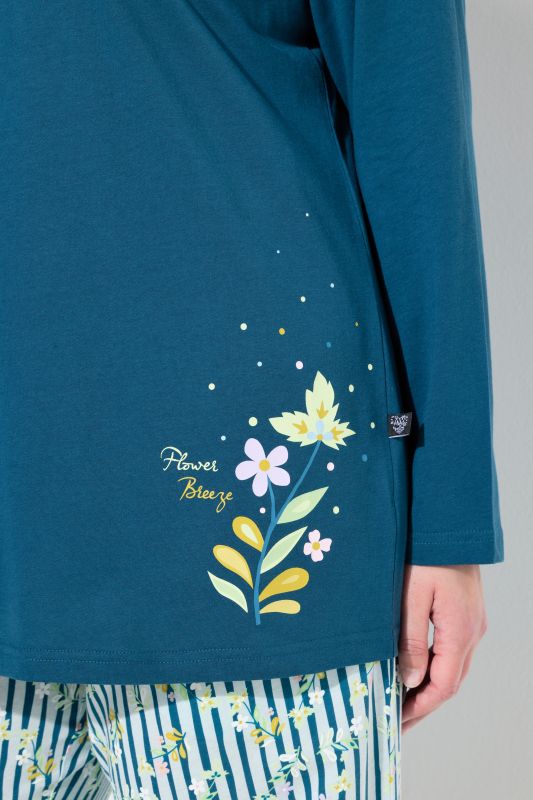 Пижама от 2 части с ботанически райета