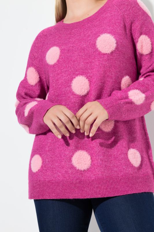 Пуловер с принт на точки