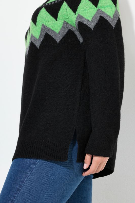 Пуловер с неонов алпийски принт