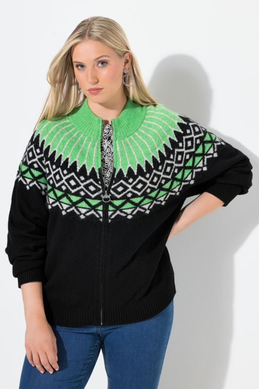 Жилетка плетена с алпийски райета