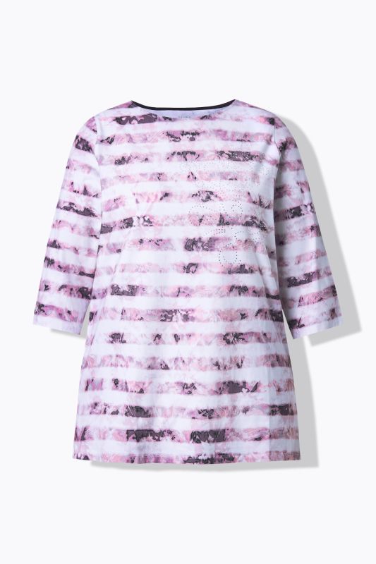 Тениска с батикови райета