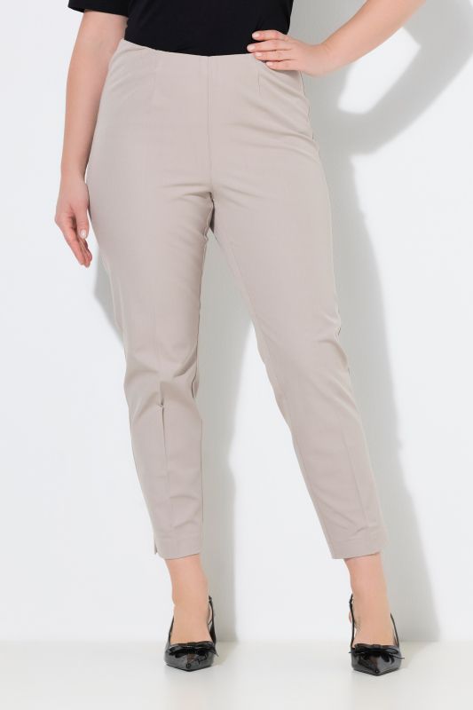 Cropped Stretch Blend Elastic Waistband Pants