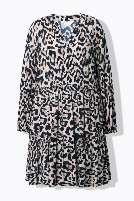 Mini dress, Leo, V-neck, flounces