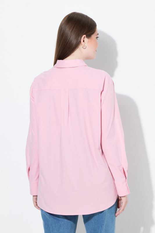 Блуза с яка едноцветна