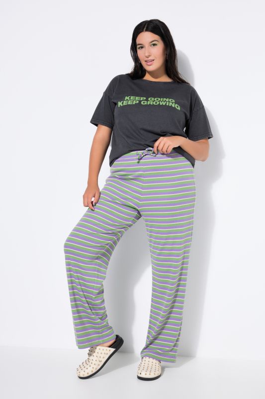 Панталон от рипсено трико с райета