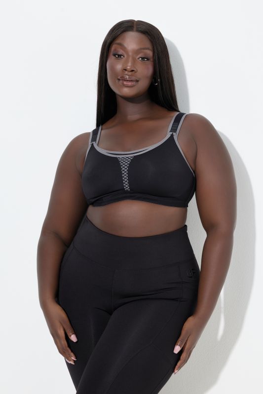 Сутиен спортен с мрежест акцент