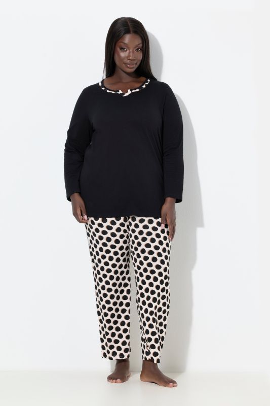 Пижама с принт на точки