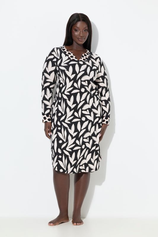 Нощница с принт на листа