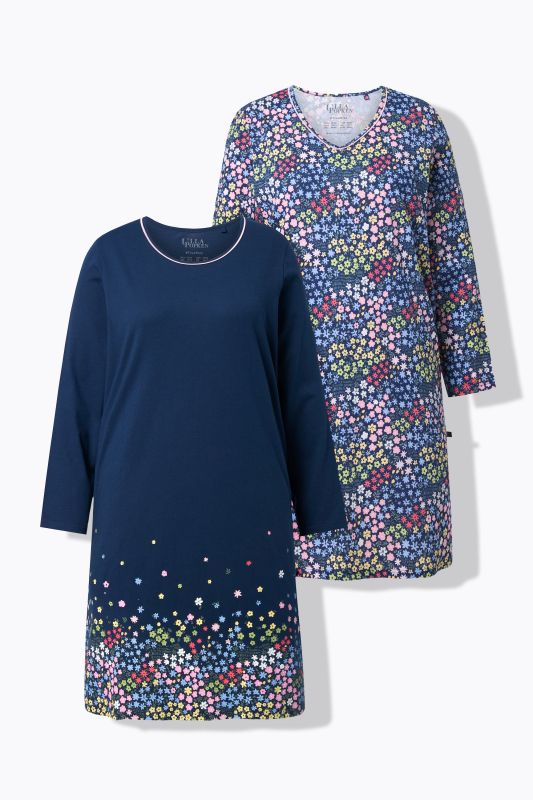 Нощници комплект от 2 броя с принт на цветя