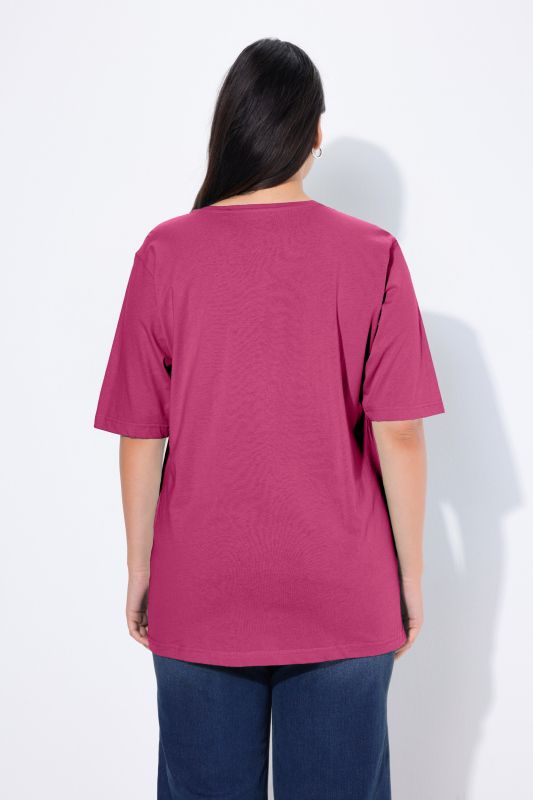 Basic Round Neck Short Sleeve Relaxed Fit  Tee