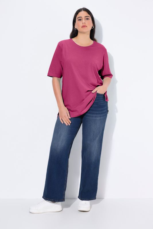 Basic Round Neck Short Sleeve Relaxed Fit  Tee