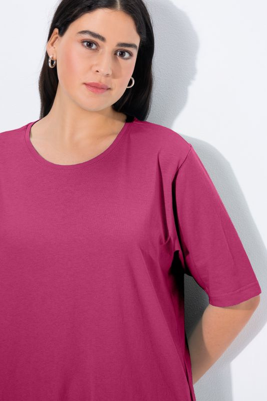 Basic Round Neck Short Sleeve Relaxed Fit  Tee