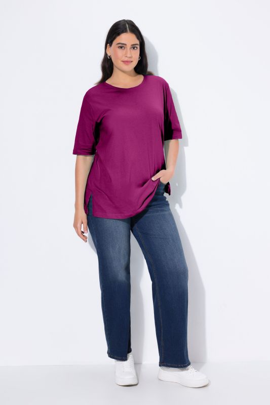 Basic Round Neck Short Sleeve Relaxed Fit  Tee