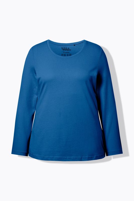 Basic Round Neck Long Sleeve Slim Fit Cotton Tee