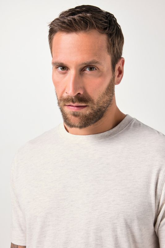 Тениска с обло деколте и къси ръкави, бейсик