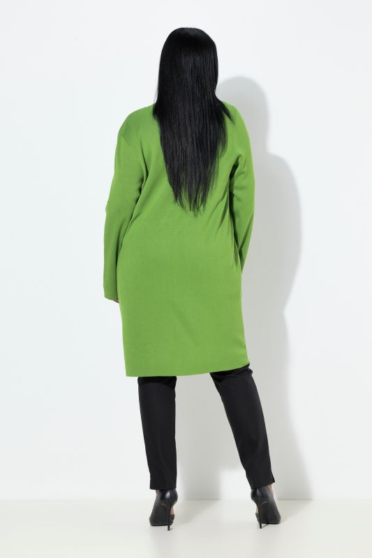 Long Pocket Open Front Cardigan Sweater