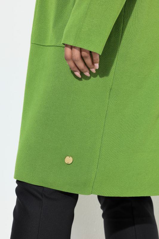 Long Pocket Open Front Cardigan Sweater