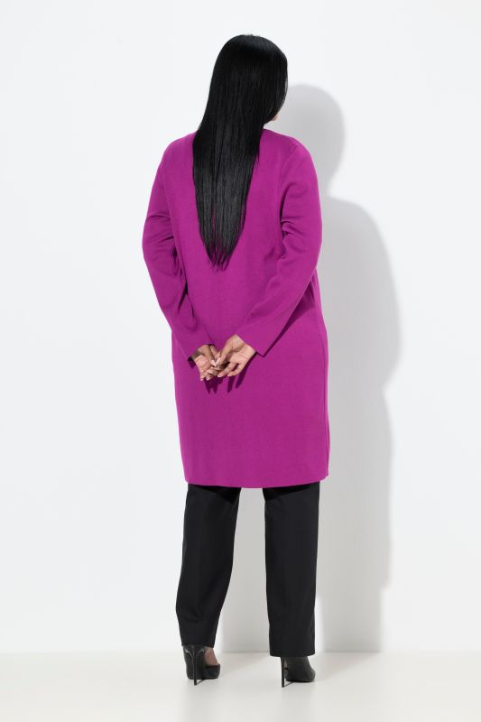 Long Pocket Open Front Cardigan Sweater