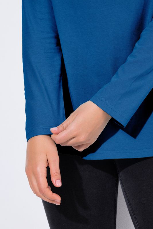 V-Neck Long Sleeves Slim Fit Cotton Knit Tee