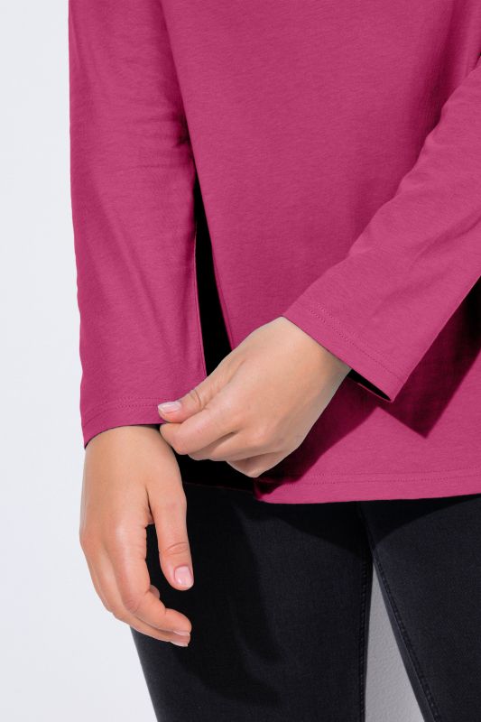 V-Neck Long Sleeves Slim Fit Cotton Knit Tee