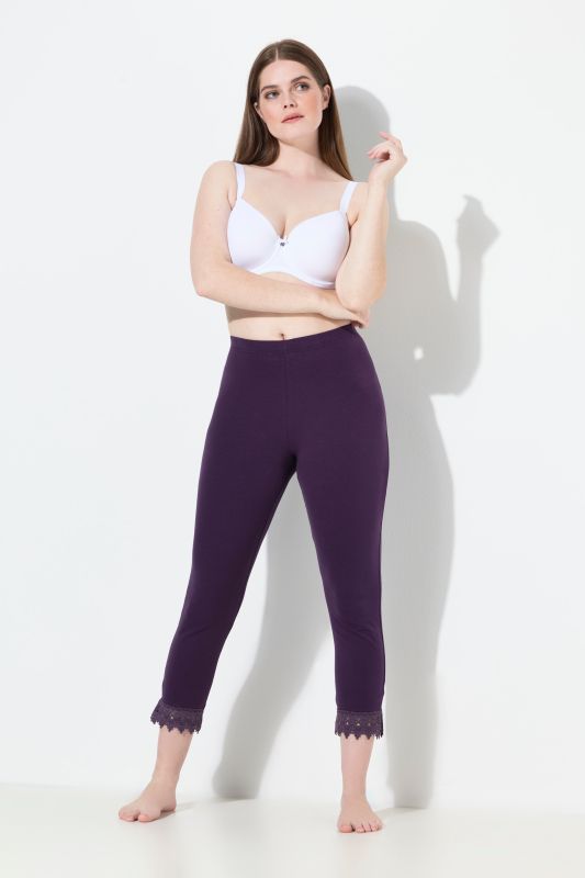 Eco Cotton Lace Trim Leggings