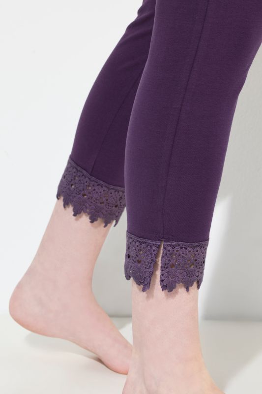 Eco Cotton Lace Trim Leggings