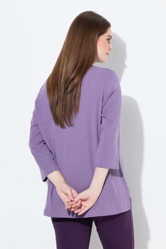 Тениска с рипсено деколте