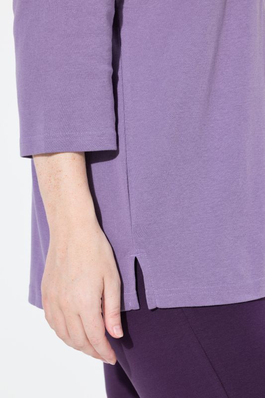 Тениска с рипсено деколте