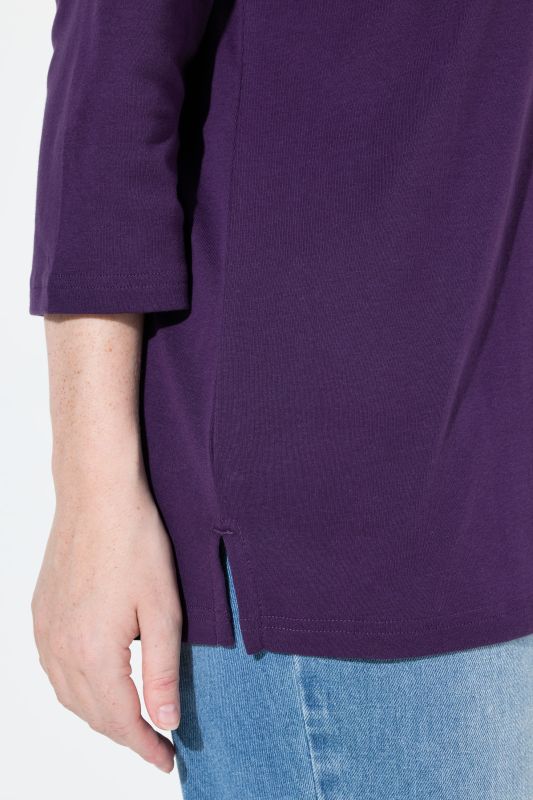 Тениска с рипсено деколте