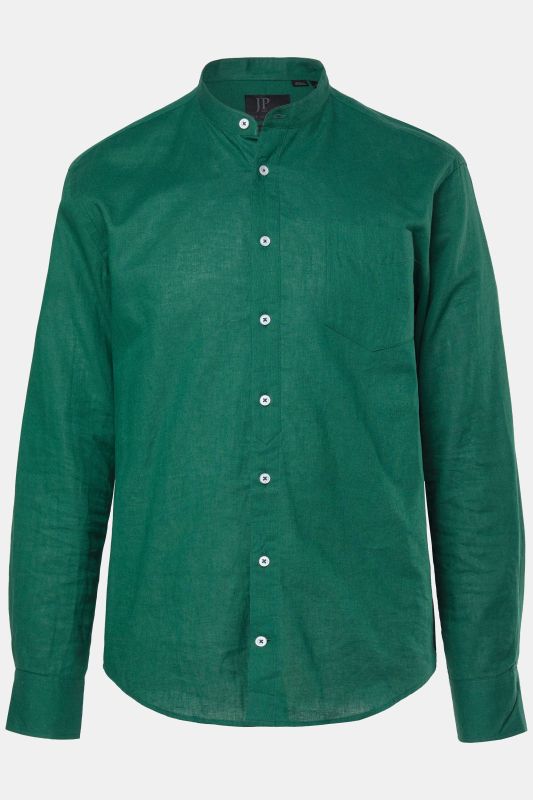 Риза ленена с дълги ръкави