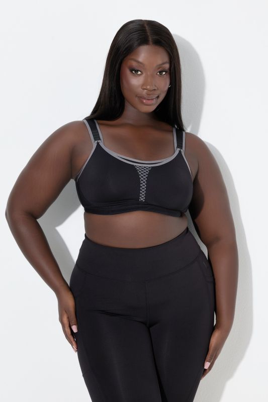 Сутиен спортен с мрежест акцент