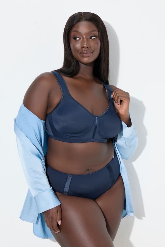 Satin Trim Wirefree Stretch Microfiber Wellness Bra