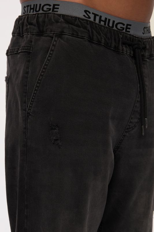 Дънки STHUGE с накъсани ефекти