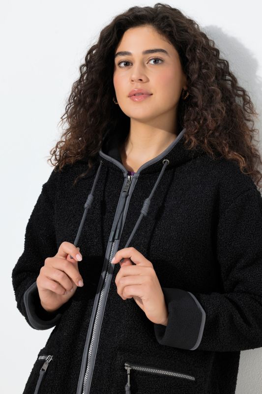Fleece Lined Zip Up Teddy Jacket