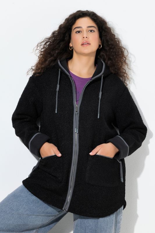 Fleece Lined Zip Up Teddy Jacket
