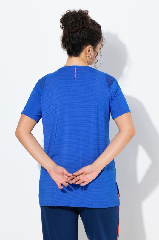 Тениска с мрежест акцент на раменете