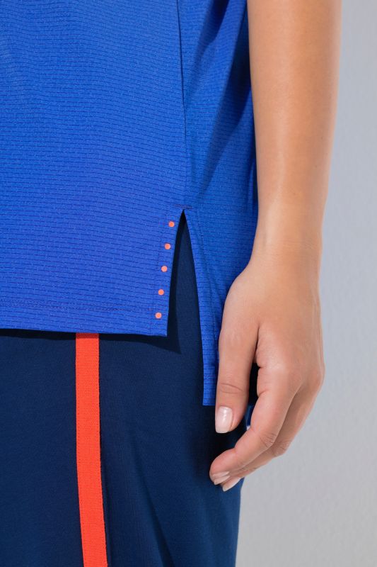 Тениска с мрежест акцент на раменете