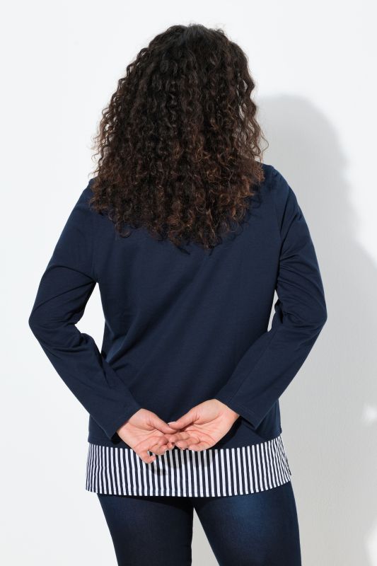 Суитчър с подгъв на риза