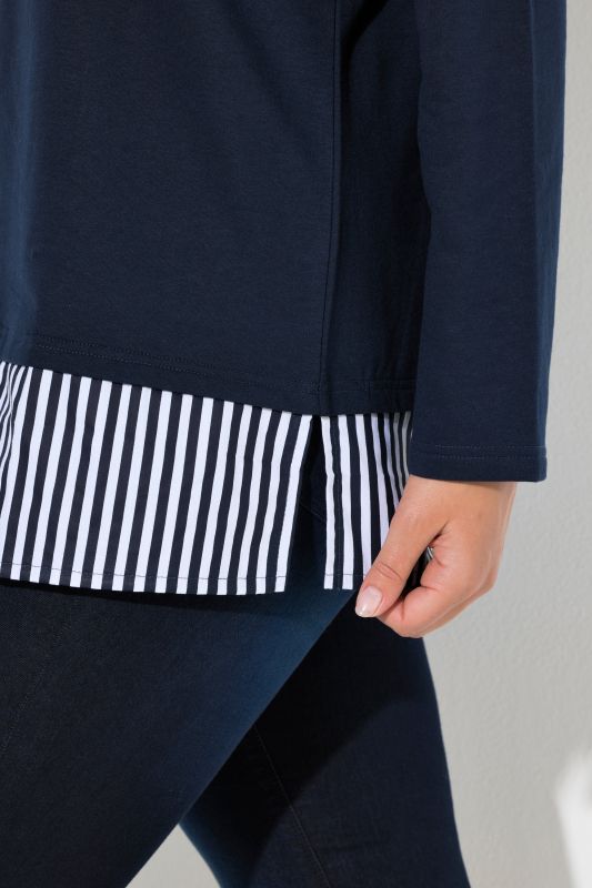 Суитчър с подгъв на риза