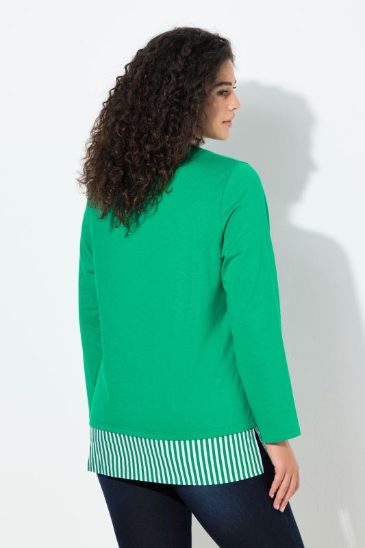 Суитчър с подгъв на риза